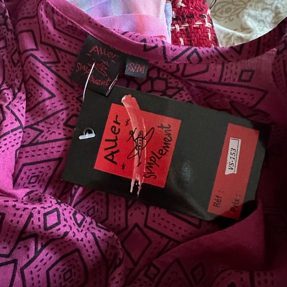 Aller Simplement Burgundy Printed Dress - Picture 6 of 7